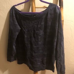 Splendid blue camo sweatshirt